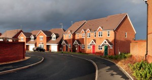 surburbia housing estate panoramic