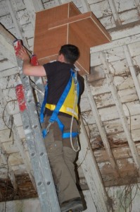 Barry Installing nesting box